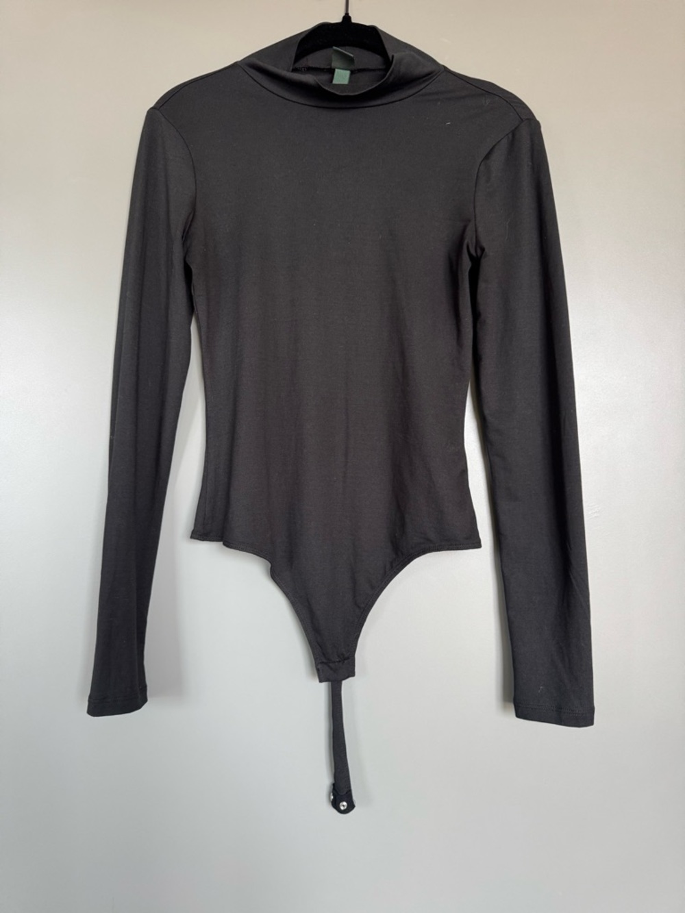 Wild Fable Black Long Sleeve Mockneck Bodysuit
